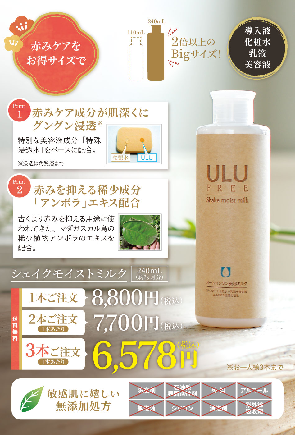 シェイクモイストミルク240mL