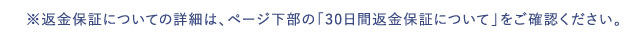 返金保証についての詳細は、ページ下部の「30日間返金保証について」をご確認ください。